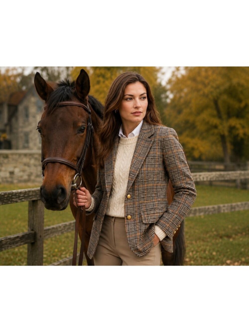 Pendleton Petite Womens Wool Blazer Houndstooth Plaid Size 12P USA